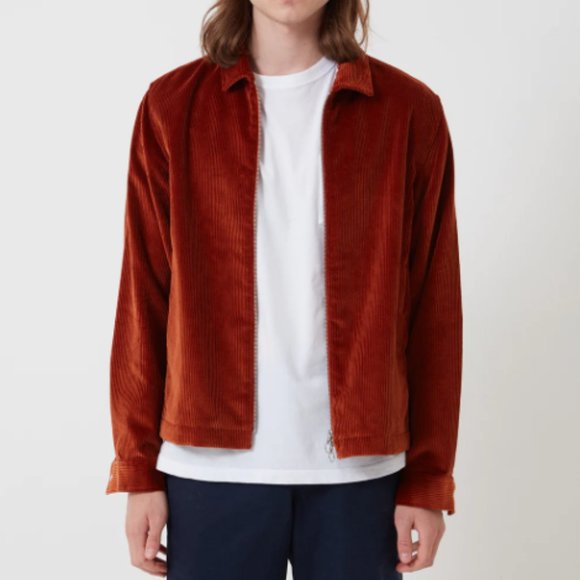 Bhode x Brisbane Moss Cord Full Zip Jacket, Men's Size M - Cinnamon - Picture 2 of 13